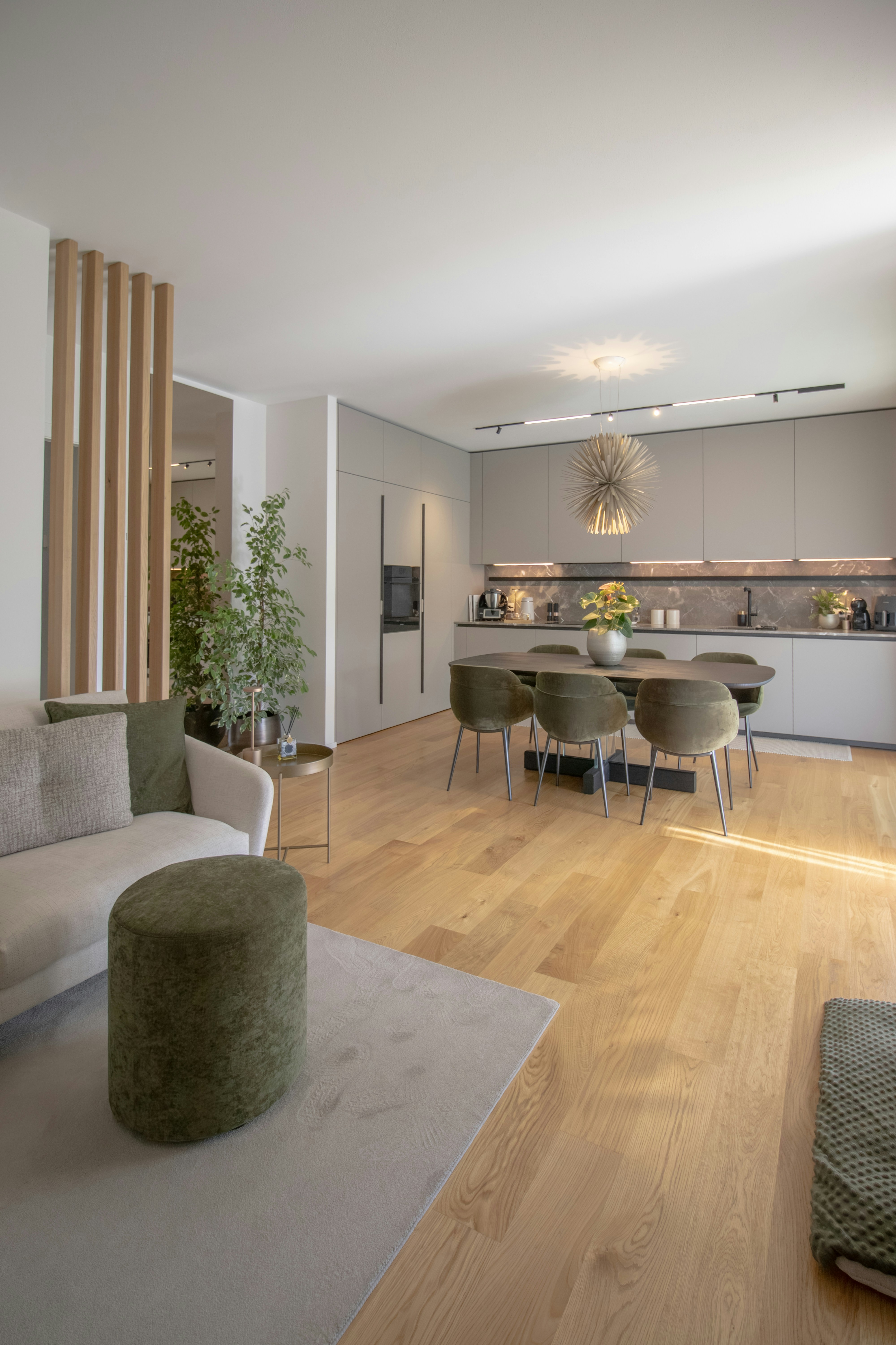 Warm organic interior with layered cream neutrals