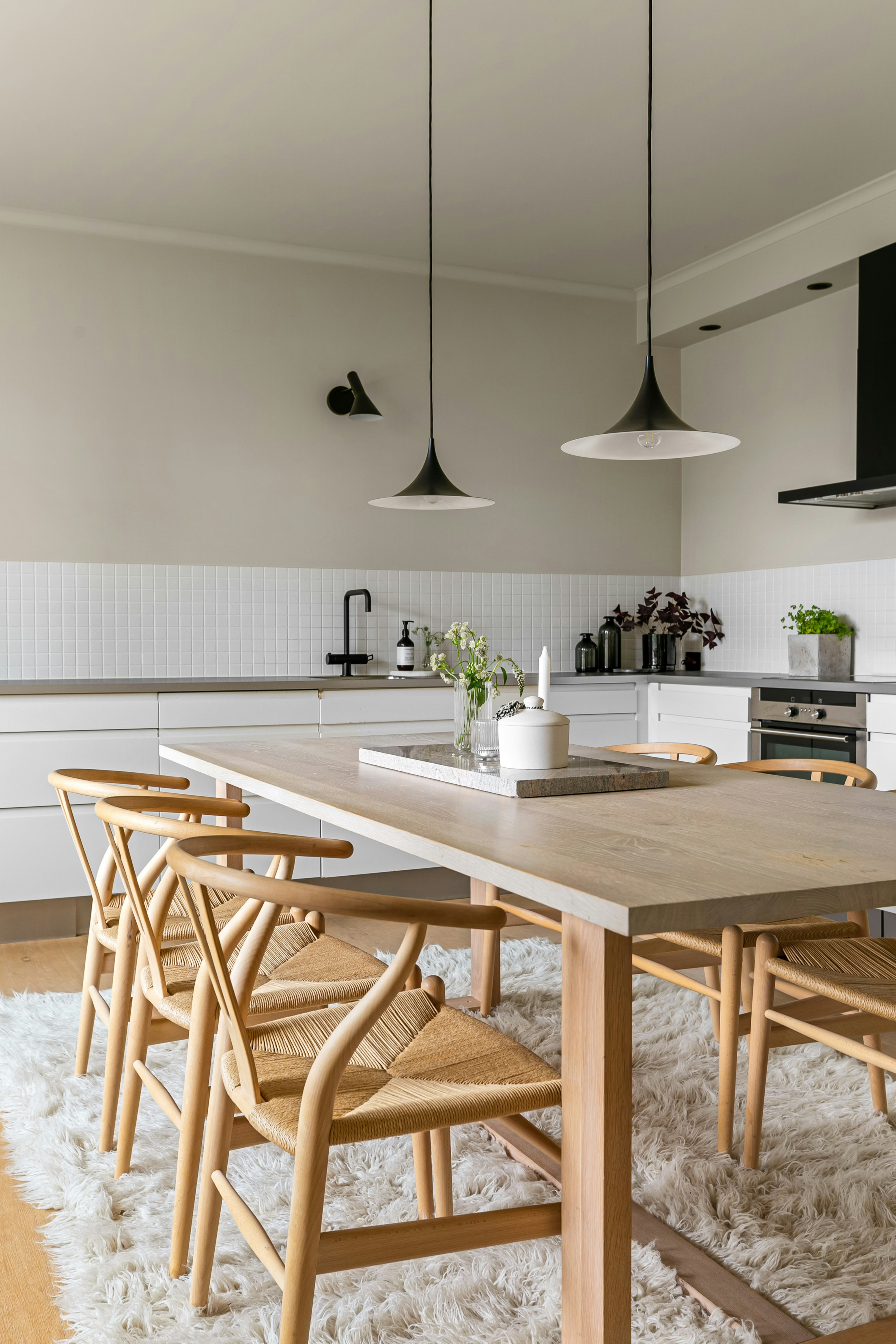Warm organic contemporary interior — editorial warmth and atmosphere